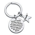 BESPMOSP Best Friends Keychain Good Friend Are Like Stars Keyring Friendship Gifts Birthday Gift Graduation Keychain (Style 2)