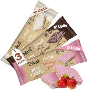Deluxe & Bla Bla Thin and Crispy Chocolate Rice Cakes, Kosher Certified Dairy Free,Gluten Free,Nuts Free Snack Pack Of 3 (Dark Chocolate/White chocolate/Strawberry yogurt)