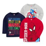 Kuchipoo © Marvel Boys Regular Fit Full Sleeves Cotton T-Shirts (MKUC-TSHRT-483, 9-10 Years, Multi-Colored)