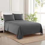 King Size Sheets - Breathable Luxury Bed Sheets with Full Elastic & Secure Corner Straps Built in - 1800 Supreme Collection Extra Soft Deep Pocket Bedding, Sheet Set, Extra DEEP Pocket - King, Gray