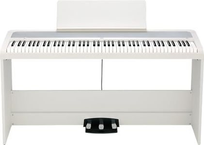 Korg - B2+SP Digitalpiano mit 88 Gewichteten Tasten und Ständer und Pedalen - Weiß