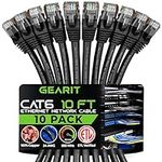 GearIT Cat 6 Ethernet Cable 10 ft (