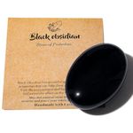 AWARDSEN 2.4" Large Black Obsidian Crystal Stone Polished Palm Stone Healing Crystals 0.7" Thick Natural Reiki Gemstone Worry Stone Energy Balancing Anxiety Stress Relief Meditation