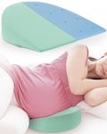 FOVERA Pregnancy Pillow for Pregnant Women | Memory Foam Maternity Pillow Wedge for Supporting Belly, Back During Pregnancy - Provides Soft-Support to The Baby Bump (Aqua Green)