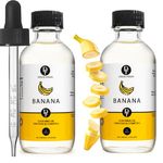 Dolce Foglia 2 Pack Banana Flavoring Oil | 2x2 Oz. | Flavoring Oil for Candy Making, Extracts and Flavorings for Baking, Lip Balm, Cookies, Ice Cream