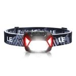 Lepro Head Torch, Super Bright LED Headlamp with 6 Lighting Modes, Waterproof, Battery Powered LED Lightweight Headlight for Cycling Running Camping for Kids Adults [Not Included Battery]