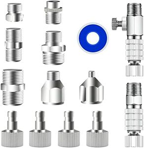 HUBEST 14pcs Multi-Size Airbrush Adapter Set, Airbrush Quick Release Disconnect Couplers, Adapter Kit Fitting Connector Airbrush Quick Release Disconnect Fitting for Air Compressor, Airbrush Hose