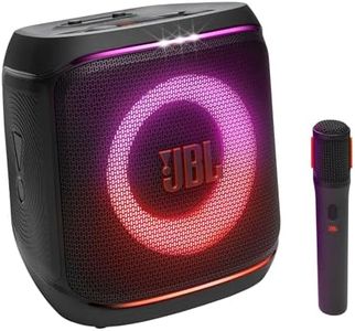 JBL Partybox Encore 2 with Mic, Wireless Bluetooth Party Speaker, AI Sound Boost, Dynamic Light Show, Upto 15Hrs Playtime, Replaceable Battery, Multi-Speaker Connection by Auracast, PartyBox App-Black