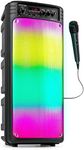 Fenton BoomBox300 Portable Bluetooth Party Speaker with Microphone, LED Lights and Built-in Rechargeable Battery