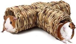 BWOGUE Hamster Grass Tunnel Toy Nature's Hideaway Guinea Pig Tunnels and Tubes Toys for Rats,Syrian Hamster,Ferrets,Guinea Pig,Chinchilla Hedgehog and Bunny