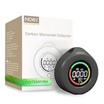 MOES CO Detector, Portable Mini Carbon Monoxide Alarm with LCD Screen, 3 in 1 Measures Carbon Monoxide, Temperature & Air Humidity, For Home, Campervan, Car, Gas Rooms, Boats, RVs (Grey)