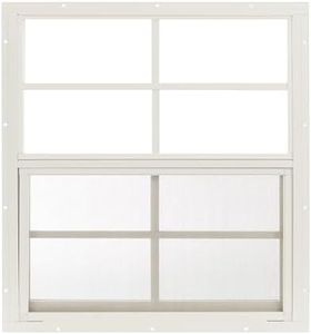 Shed Window 24" W x 27" H, Flush Mount for Sheds, Playhouses, and Chicken Coops 1 PK (White)