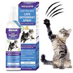 WEALLIN Cat Repellent Spray, 200ml Cat Deterrent Spray Indoor, Anti-Scratch Cat Spray for Scratching, Natural Cat Deterrent Spray for Cats Kittens Training Aid, Protects Furniture for Outdoor Garden
