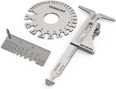 YESWELDER LG-03+Hi-Lo Gauges (Round Dual Sided Metal Sheet Guage & Metal Sheet Thickness Gauge 2pk + HI-LO Stainless Steel Welding Gauge Inch&Metric for Measurement of Pipe)