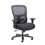 Sadie Big and Tall Office Computer Chair, Height Adjustable Arms with Adjustable Lumbar, Black (HVST141)