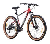 Hero Enzo 29T Mountain Geared Bicycle for Mens | 21 Speed | Dual Color Combination | Frame:18 Inches | Ideal for Mens (Red-Grey)