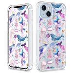 COBATREE for iPhone 15 Phone Case, Clear Case with Ocean Fish Pattern for iPhone 15 Case Bumper Protective Shockproof Soft Cover Case for iPhone 15 6.1”-Ocean Fish, CBT-Ocean Fish-A01