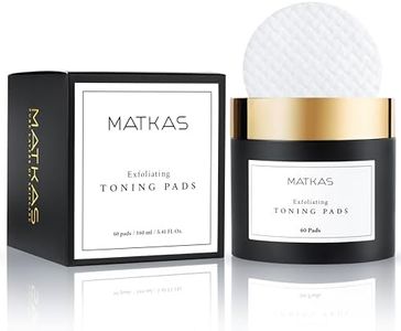 MATKAS Korean Exfoliating Toning Pads for Oil Control, Unclogging Pores, Blackheads, Uneven Skin Tone, Texture - Glycolic Acid, Lactic Acid, Salicylic Acid, Witch Hazel Extract, Korean Toner Pads 60