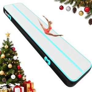 YITAHOME Air Gymnastics Mat 20ft Tumble Track Mat 8 Inches Thick Inflatable Tumbling Mat with Electric Pump & Carry Bag for Home Use/Tumble/Gym/Training/Cheerleading/Park/Water