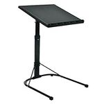 Folding Laptop Table Black With Adjustable Height and Tilt Angle Portable Gaming Computer Desk Tablet Stand Tray Bedside Sofa Armchair Crafting Jigsaw