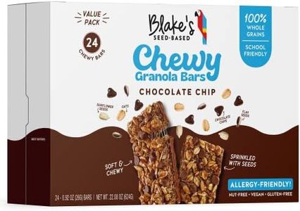Blake’s Seed Based Chewy Granola Bars — Chocolate Chip (24 Count), Vegan, Gluten Free, Nut Free & Dairy Free, Healthy Snacks for Kids or Adults, School Safe, Low Calorie Soy Free Snack