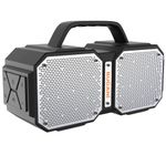 BUGANI Bluetooth Speaker, 60W Wireless Portable Speaker, Bluetooth 5.3 Stereo Pairing, IPX6 Waterproof, Rich Bass, 24H Playtime, Power Bank, EQ/AUX/TF Card/USB-C, Suitable for Home, Party, Outdoor