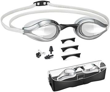 PHELRENA Swimming Goggles, with Scale Head Strap Swim Goggles, Clear Vision Anti Fog & Glare No Leaking for Adult Kids