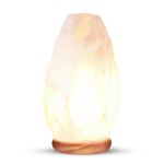 Himalayan Glow White Salt Crystal Lamp, Natural Salt Night Light, Hand Crafted Salt Lamp with Neem Wooden Base, Salt Lamp Bulb,(ETL Certified) Dimmer Switch | 5-7 LB