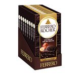 FERRERO ROCHER Premium Chocolate Bar, Dark Chocolate and Hazelnut Bar, 8 bars, 720g