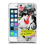 Head Case Designs Officially Licensed 5 Seconds of Summer Vapor Sticker Bomb Soft Gel Case Compatible With Apple iPhone 5 / iPhone 5s / iPhone SE 2016