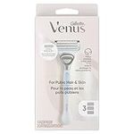 Gillette Venus for Bikini Pubic Hair and Skin, Womens Razors, 1 Venus Razor Bikini Trimmer, 3 Razor Blade Refills for Intimate Grooming