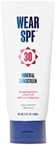 WearSPF Mineral Sunscreen SPF 30 Broad Spectrum Sun Lotion for Face and Body Antioxidant-Infused, Chemical-Free and Formulated with Zinc Oxide for Powerful UVA/UVB Protection, 3.4 oz