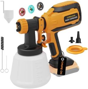 Cordless Paint Sprayer for Dewalt 20V MAX Battery, Electric HVLP Spray Paint Gun with 1200ML Container, Easy to Clean,3 Patterns for Fence, Cabinets, Wall etc. DL05 (Battery Not Included)