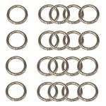 Trimming Shop 25mm Silver O Rings Stainless Steel Strapping for Pet Collar Back Pack Purses Slings Outdoor Luggage Bag Rope Harness Antique Jewelry Keychains Outdoor Strap, 50pcs