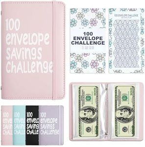 APMFHO 100 Days Money Saving Challenge Coin Envelope Budgetstorage Book, Money Saving Binder, Easy and Fun Way to Save $10,000 or $5,050, Saving Challenge Book with Family, Friends, Bestie