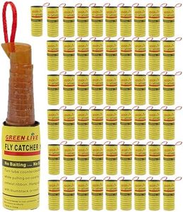 Panngu 56Pcs Fliegenfänger Rollen, Fliegenfalle Leimrollen für Fliegen Innenbereich - Fliegenband Gelb