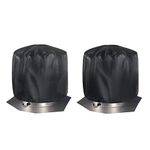 Timisea 2pcs Black Turbine Vent Cover, Waterproof Black Roof Ventilator Cover, Roof Vent Covers for House, roof Turbine Parts,Wind Turbine Cover,