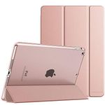 MoKo Case Fit New iPad 9th Generation 2021/8th Generation 2020/7th Gen 2019, iPad 10.2 Case - Slim Smart Shell Stand Cover with Translucent Frosted Back Protector, Rose Gold(Auto Wake/Sleep)