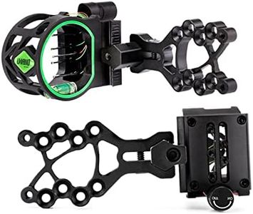 5 Pin Archery Bow Sight 0.019" Optical Fiber Compound Bow Sight Micro Adjustable Archery Sight for Right & Left Hand