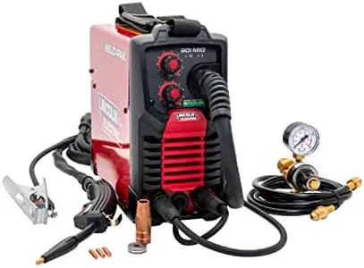 Lincoln Electric 90i MIG and Flux Core Wire Feed Weld-PAK Welder, 120V Welding Machine, Portable w/Shoulder Strap, Protective Metal Case, Best for Small Jobs, K5256-1