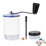 ROLMZJX Pill Crusher, Pill Crusher fine Powder, Pill Crushers for Elderly, Ceramic Pill Grinder, Holds Up to 1-30 Pills, for Feeding Tube, Kids, Pets and Arthritis（ with 2 Pillbox）