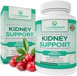 PurePremium - Kidney Support Supplement with Cranberry Extract and Astragalus - Kidney Cleanse Detox & Repair - Kidney Health Supplement for Urinary Tract, Bladder, Kidney Detox - 60 Cranberry Pills