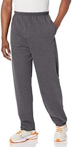 Hanes Pantalon Ultime en Coton, Gris Anthracite chiné, 27-32 Homme