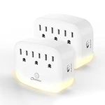 Outlet Extender with Night Light,Mu