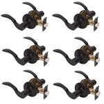 Dynasty Hardware MON-82-12P Monterey Lever Passage Set Door Pull Handle, Aged Oil Rubbed Bronze, Contractor Pack (6 Pack)