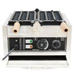 SUCRFXJ Commercial Electric Bubble Waffle Maker, 1500W Non-Stick Waffle Ball Shape Iron Skewer Machine, Double-heating Waffle Egg Cake Machine with Time & Temp Control, for Home Kitchen Snack