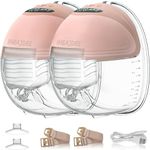 IHEAJDEE S21 Hands Free Breast Pump, 24mm All-in-One Painless Breastfeeding with 3 Mode 12 Levels, Leak-Proof Design, Low Noise Double Wearable Breast Pump
