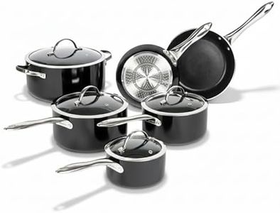 Lagostina Classic Provence 10 pc Cookware Set, Multi-Coat Non-Stick, Includes Saucepans, Saucepot, Dutch Oven, Skillets and Covers, Induction Safe, Black