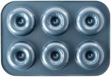 Nordic Ware Formed Classic Donut Pan, 6 Cavities, Twilight Blue