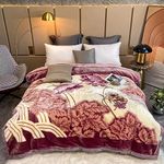 Luxury Weighted Blanket Sofa Throw Super Soft Printed Blanket for Bed and Couch Double PLY King Size Fluffy Blanket 200 x 240 CM (Autumn)
